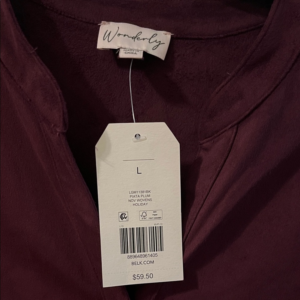 Universal Thread Deep Burgundy Blouse - Picture 2 of 7